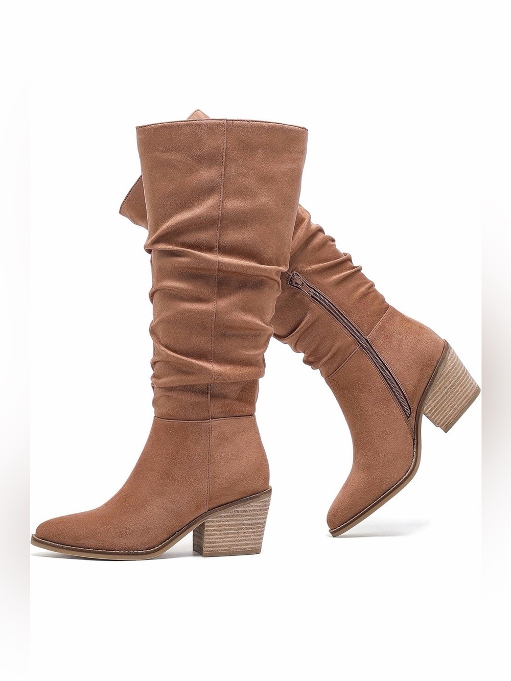🆕Women's Suede Mid-Calf Slouch Boots